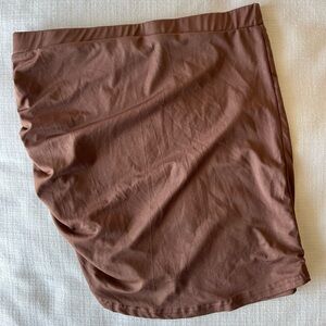 SHEIN Brown Bodycon Scrunch Skirt